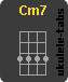 Acorde de ukulele : Cm7
