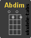 Acorde de ukulele : Abdim