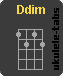 Ukulele chord : Ddim