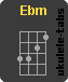 Acorde de ukulele : Ebm