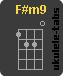 F#m9 Acorde de ukulele