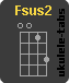 Ukulelengriffe : Fsus2