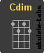 Chwyt ukulele : Cdim