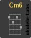 Ukulele chord : Cm6