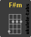 F#m Acorde de ukulele