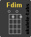 Ukulele chord : Fdim