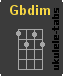 Acorde de ukulele : Gbdim