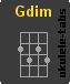 Acorde de ukulele : Gdim