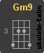 Ukulele chord : Gm9