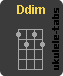 Acorde de ukulele : Ddim