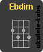 Ukulele chord : Ebdim