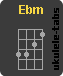 Acorde de ukulele : Ebm