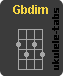 Ukulelengriffe : Gbdim